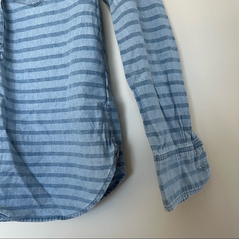 J. Crew Chambray Denim Popover Shirt - Picture 4 of 15